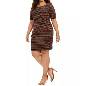 NWOT Printed Tiered Sheath Dress